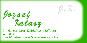 jozsef kalasz business card